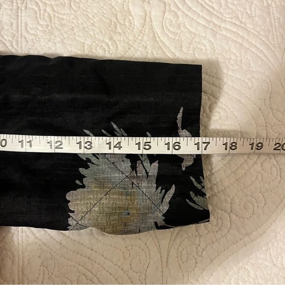 Dries Van Noten Black Floral Silk Blazer, size 40; design: lt blue,purple, gold - Picture 8 of 9